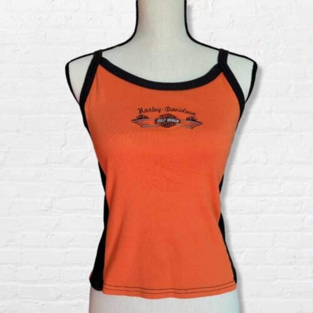 Onesie Davidson Orange and Black Tank Top 100% Cotton Women's Size Med
